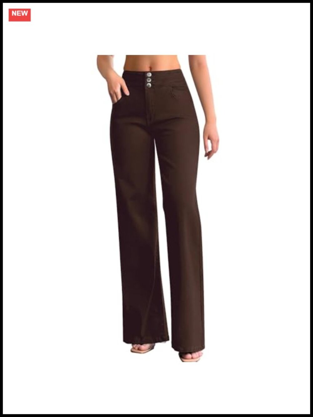 Women's High Waisted Wide Leg Baggy Stretch Denim Jeans